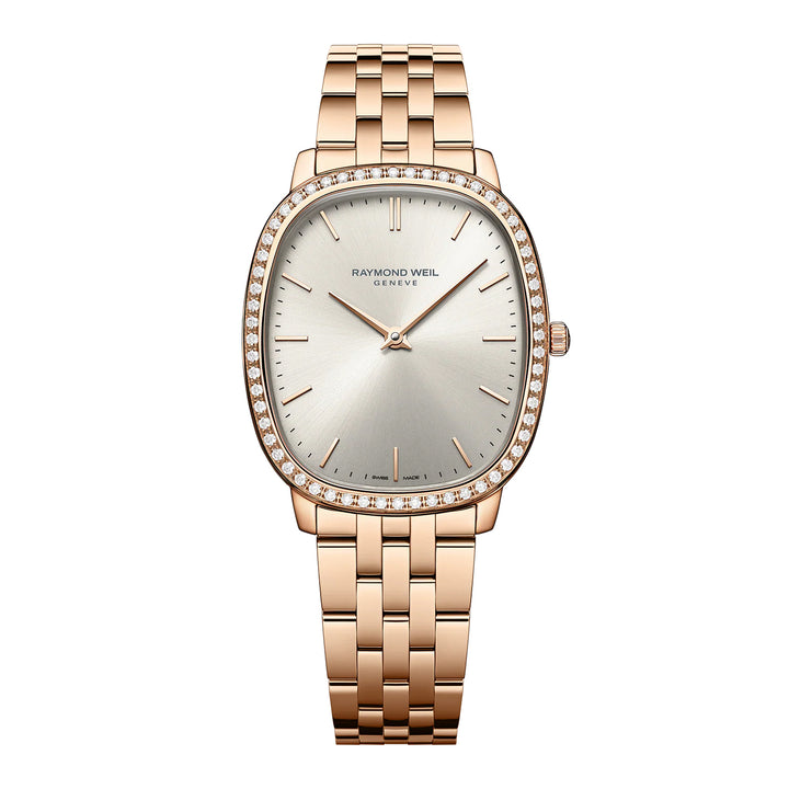 Raymond Weil Toccata Heritage Old Silver Dial Quartz Diamonds Bracelet Watch 31 x 36 mm