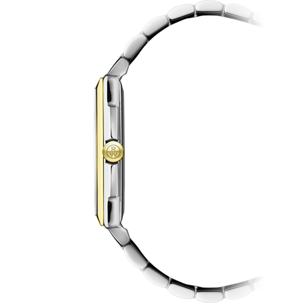 Raymond Weil Men's Toccata Classic Rectangular Two Tone Bracelet Mother of Pearl Dial Diamond Watch