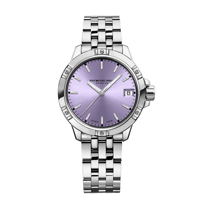 Raymond Weil Tango Classic Women's Quartz Lavender Dial Steel Date Watch 30mm