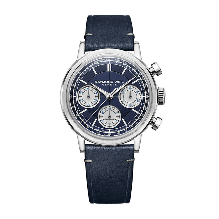 Raymond Weil Millesime Stainless Steel Case Blue Sector Dial Automatic Watch