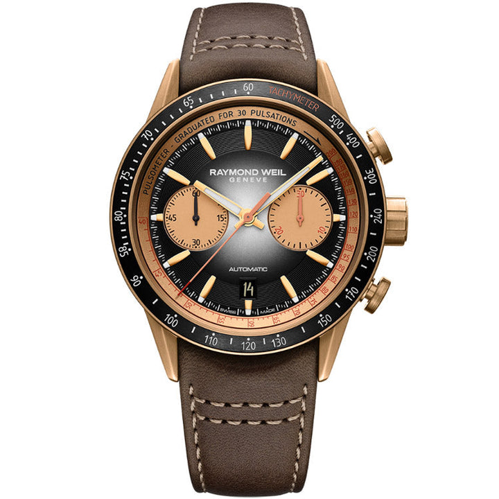 Raymond Weil Freelancer Limited Edition Men's Automatic Bi-Compax Bronze Black Gradient Dial Watch
