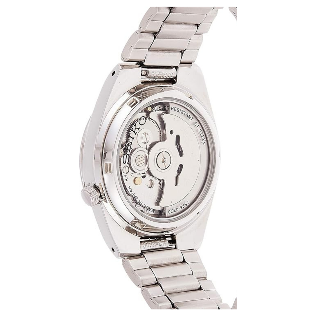 Seiko Mens Automatic Watch, Analog Display And Stainless Steel Strap Snk559J1