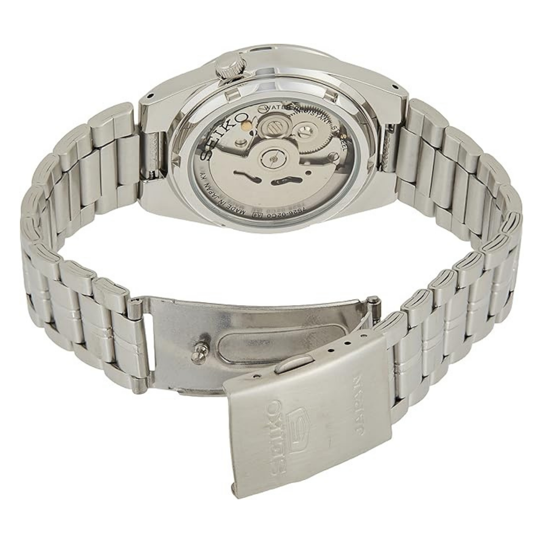 Seiko Mens Automatic Watch, Analog Display And Stainless Steel Strap Snk559J1