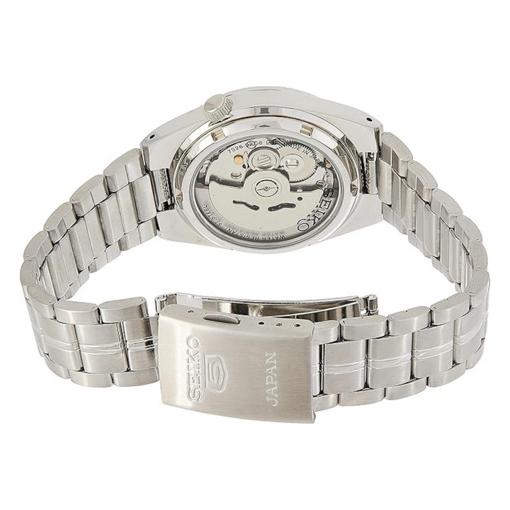 Seiko Men's Black Dial Stainless Steel Band Watch