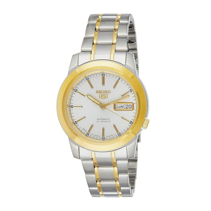 Seiko Men Automatic Watch, Analog Display And Stainless Steel Strap SNKE54J1