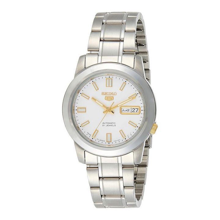 Seiko men's automatic watch, analog display and stainless steel strap snkk07j1