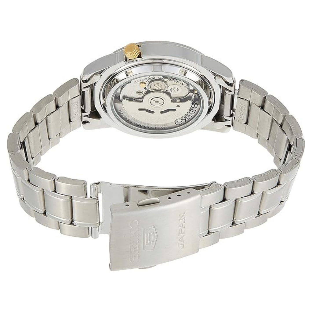 Seiko men's automatic watch, analog display and stainless steel strap snkk07j1