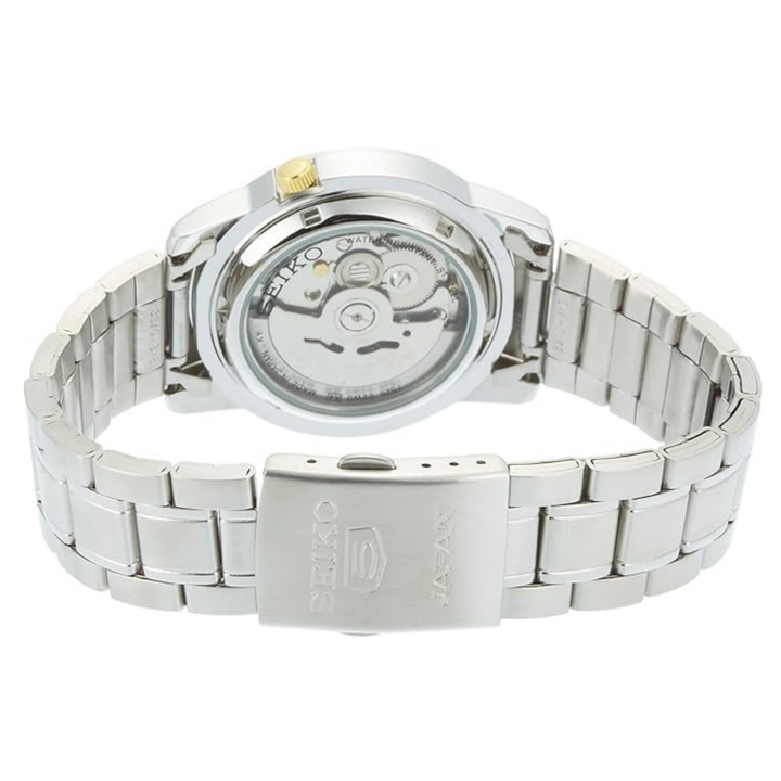 Seiko 5 Men's Black Dial Stainless Steel Automatic Watch - SNKK17J1