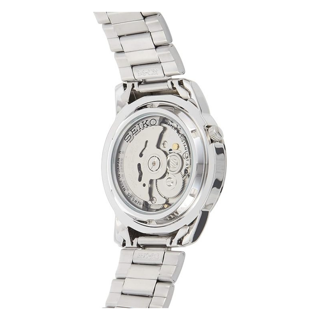 Seiko 5 Men's Black Dial Stainless Steel Automatic Watch - SNKK35J1