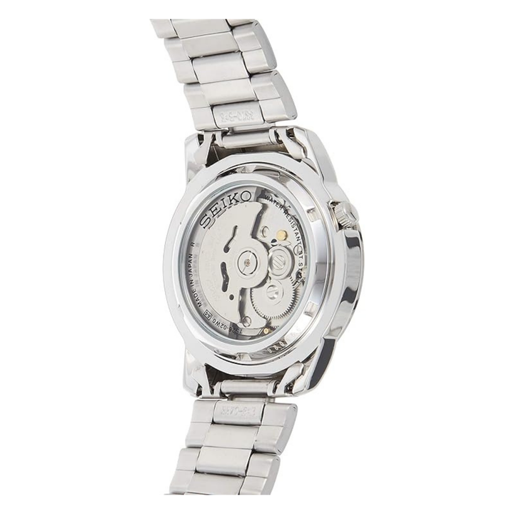 Seiko 5 Men's Black Dial Stainless Steel Automatic Watch - SNKK35J1