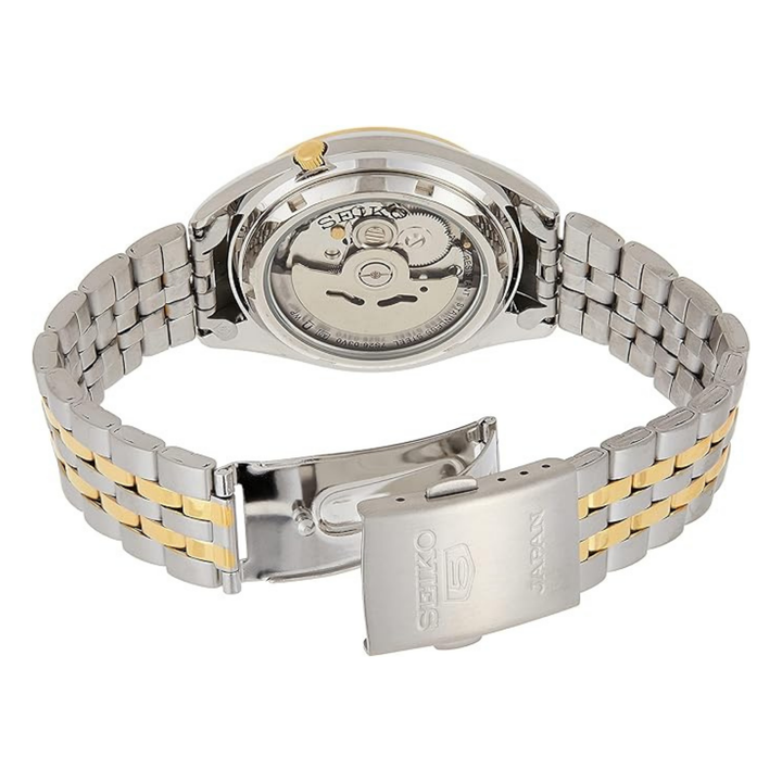 Seiko 5 Men's White Dial Stainless Steel Automatic Watch - Snkl24J1