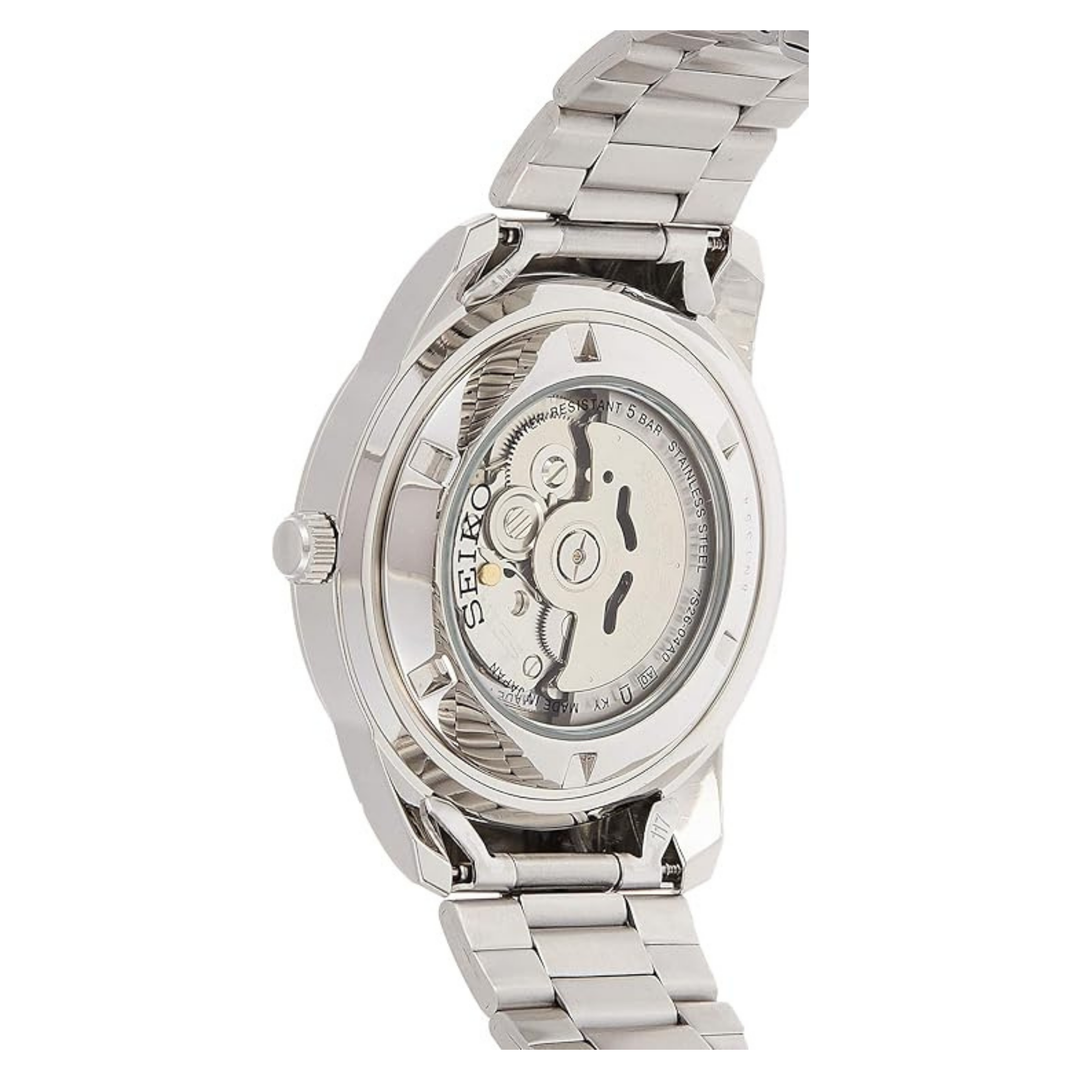 Seiko Men's Automatic Watch With Analog Display And Stainless Steel Strap Snkn09J1, Silver