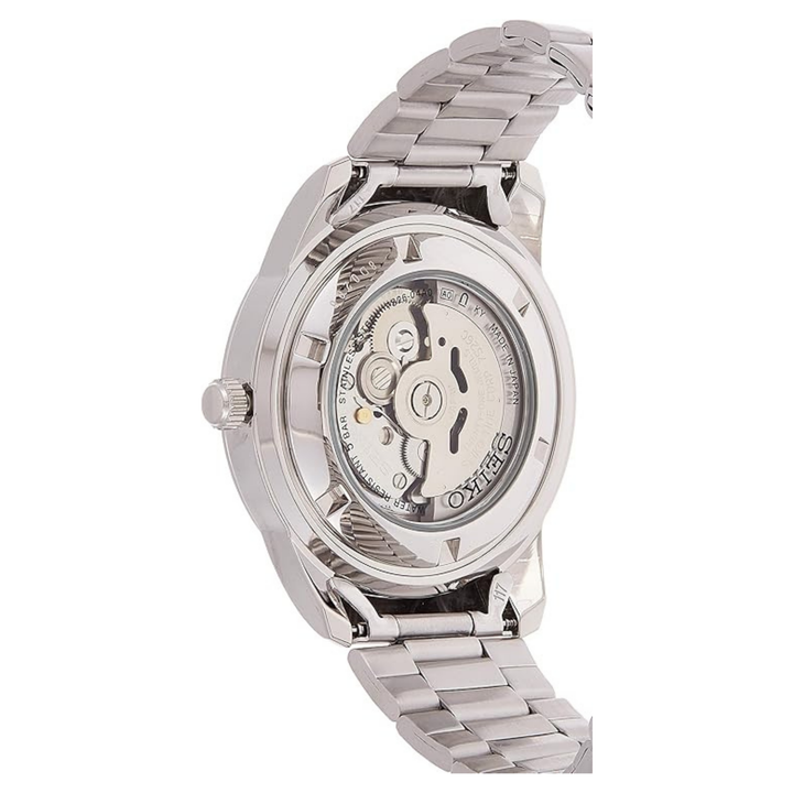 Seiko Men Automatic Watch, Analog Display And Stainless Steel Strap SNKN13J1