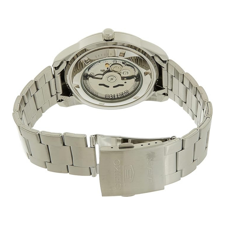 Seiko Men Automatic Watch, Analog Display And Stainless Steel Strap SNKN13J1