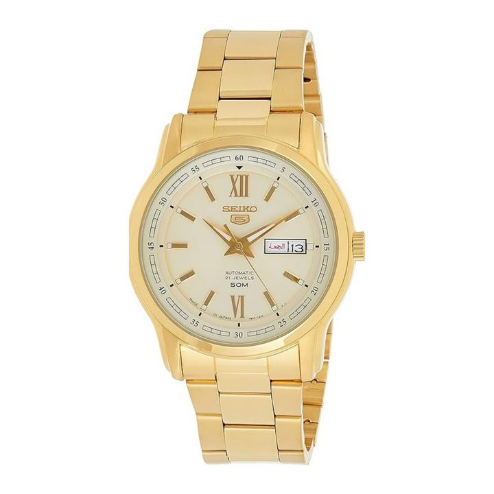 SEIKO Mens Automatic Watch, Analog Display and Stainless Steel Strap SNKP20J1