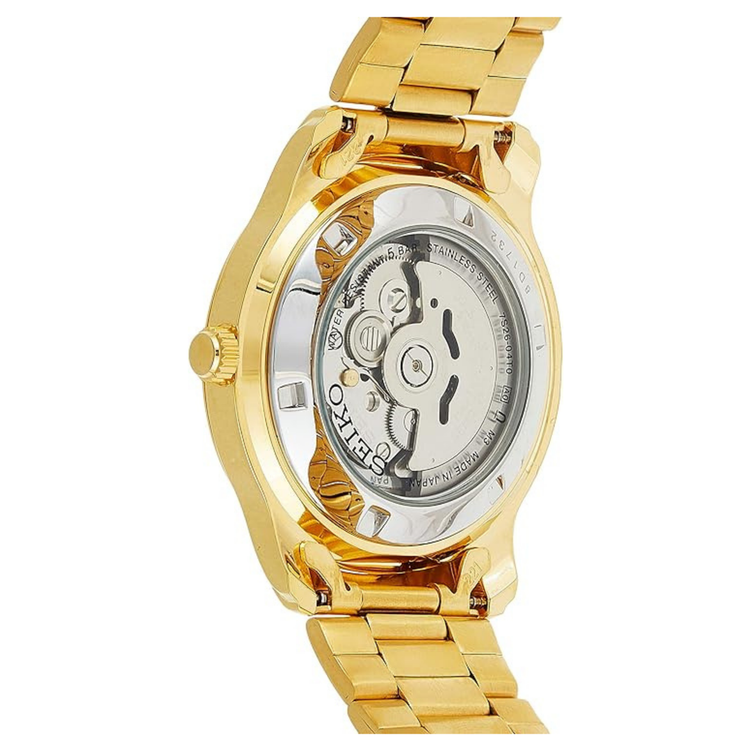 SEIKO Mens Automatic Watch, Analog Display and Stainless Steel Strap SNKP20J1