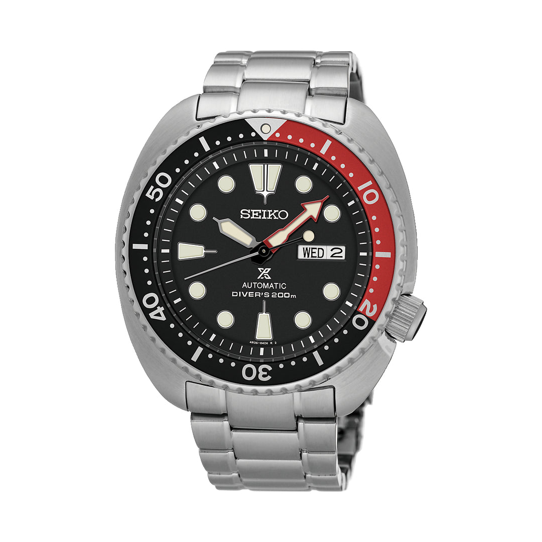 Seiko Prospex Turtle Coke Black Dial Stainless Steel Men&
