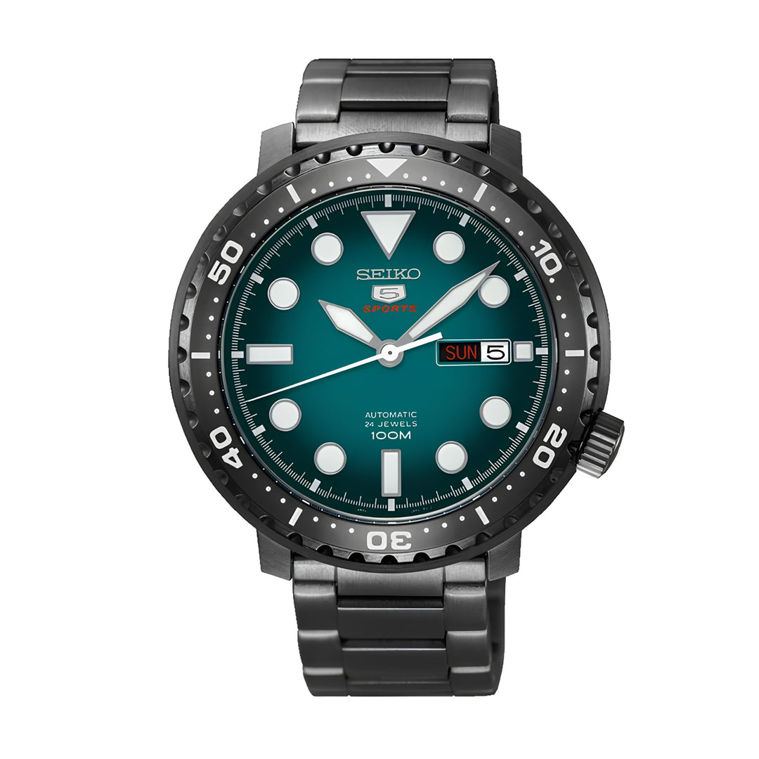 Seiko 5 Sports Green Dial Stainless Steel Men&