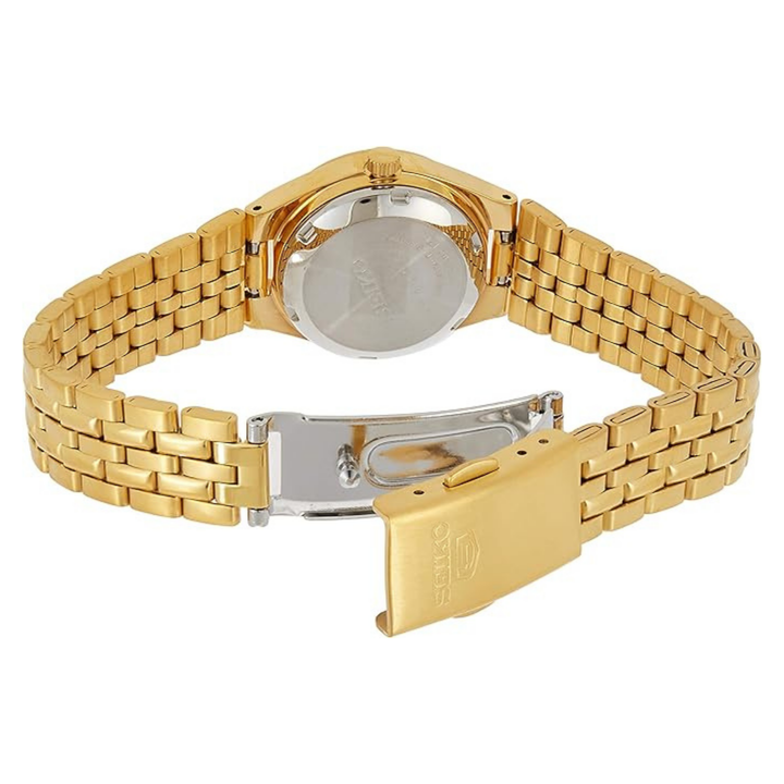 Seiko Women's SYMA04 Seiko 5 Automatic Gold Dial Gold-Tone Stainless Steel Watch