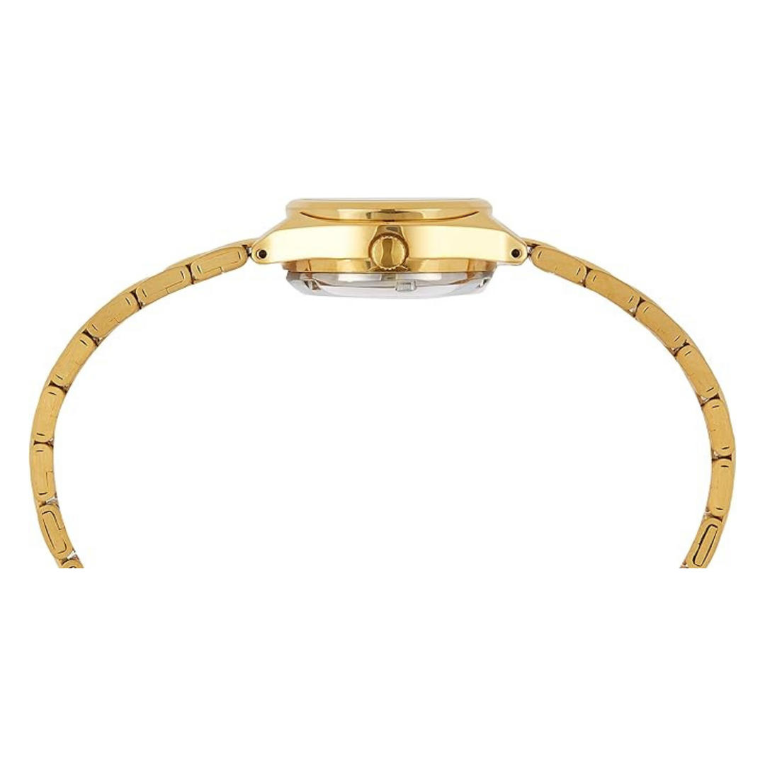 Seiko Women's Gold Dial Stainless Steel Band Watch - SYMK36K1