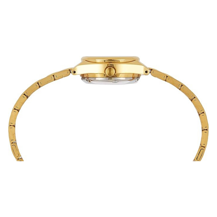 Seiko Women's Gold Dial Stainless Steel Band Watch - SYMK36K1