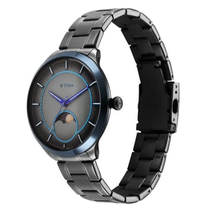 Titan Luna Sun Moon Sub-Dial in Gunmetal Grey - Stellar Edition