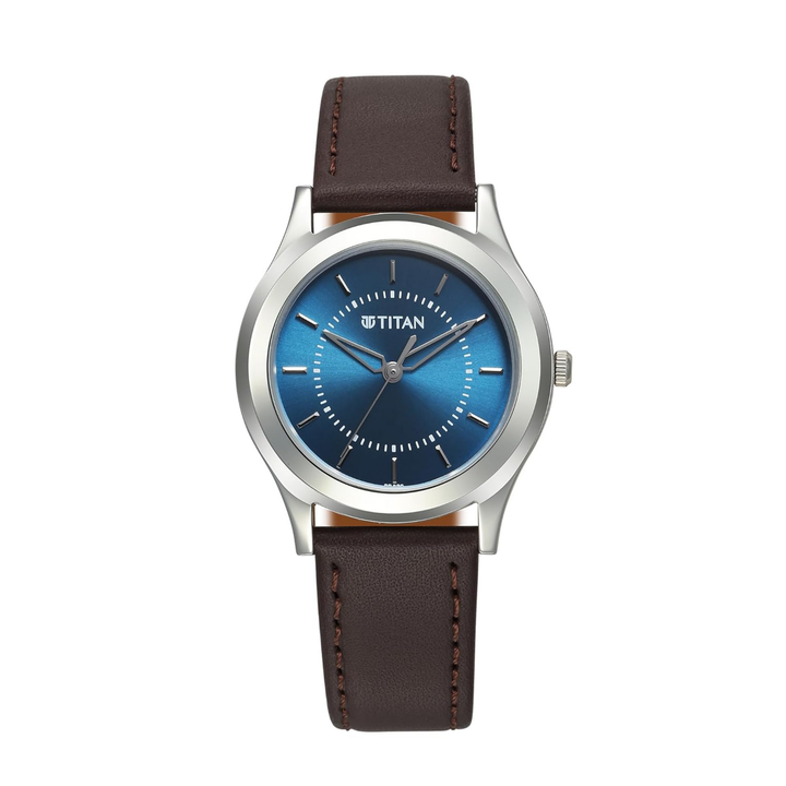 Titan Karishma Zing Men’s Quartz Analog Watch with Blue Dial &amp; Leather Strap