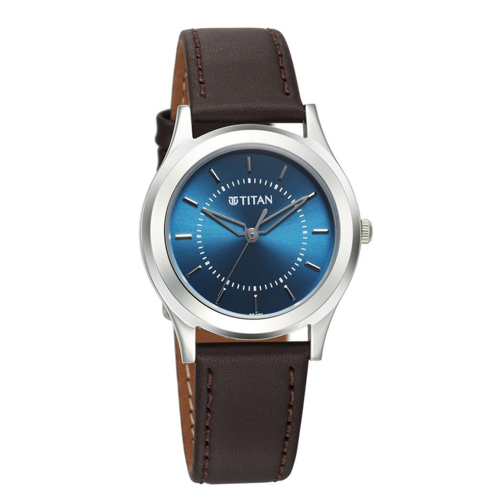 Titan Karishma Zing Men’s Quartz Analog Watch with Blue Dial &amp; Leather Strap
