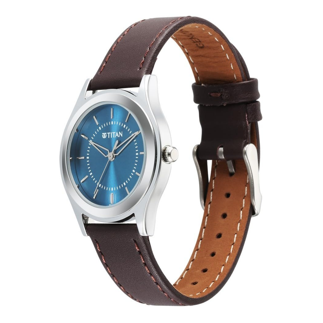 Titan Karishma Zing Men’s Quartz Analog Watch with Blue Dial &amp; Leather Strap