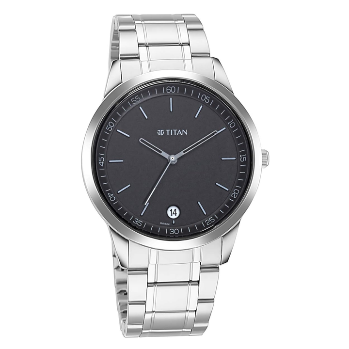 Titan Men’s Metal Watch – Black Dial, Timeless Appeal.