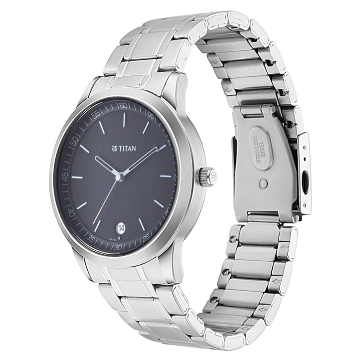 Titan Men’s Metal Watch – Black Dial, Timeless Appeal.
