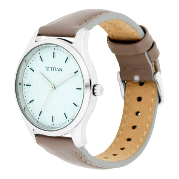 Titan Workwear Women’s Blue Dial Watch with Leather Strap
