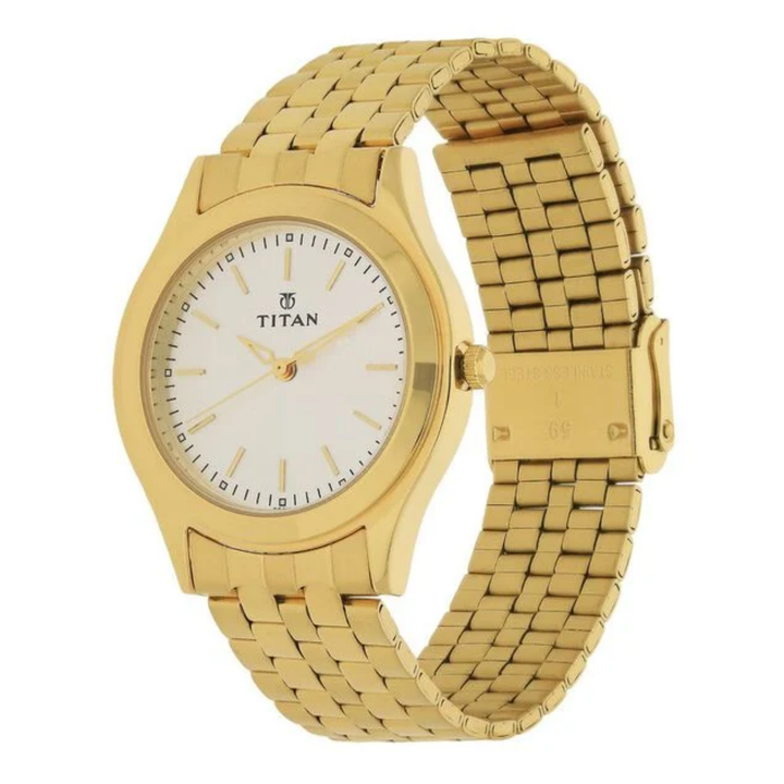 Titan Men’s Analog Watch with Silver Dial and Stainless Steel Strap
