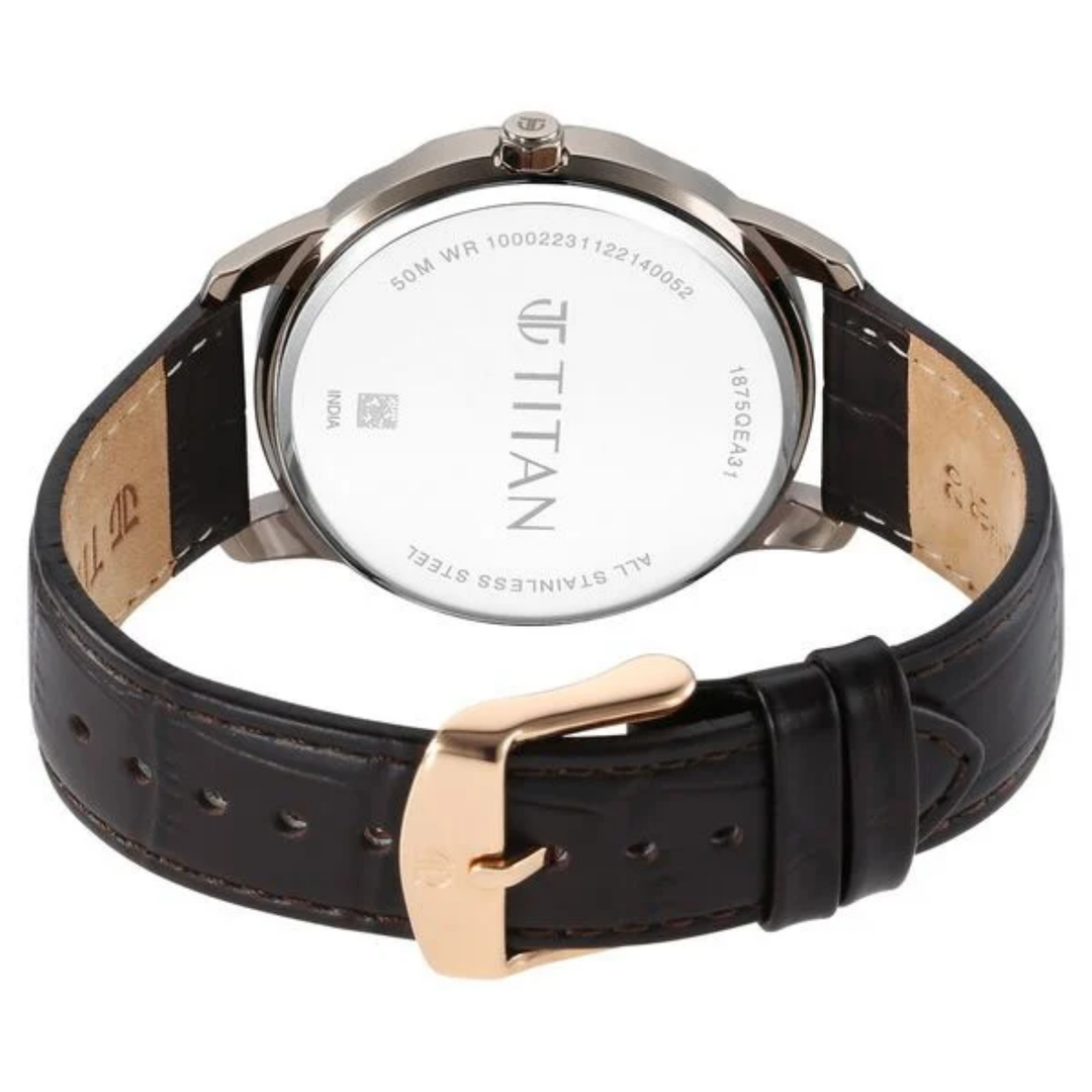 Titan Regalia Opulent: Ivory Majesty – A Multi-Layered Masterpiece with Integrated Day-Date Display and Polished Gilded Accents