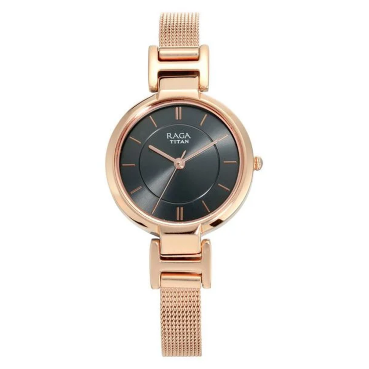 Titan Raga Viva Women’s Watch – Anthracite Dial with Elegant Metal Strap