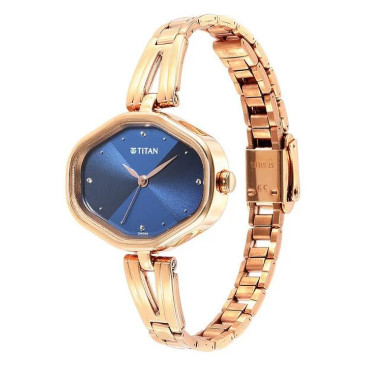Titan Karishma Women’s Blue Dial Watch with Metal Strap