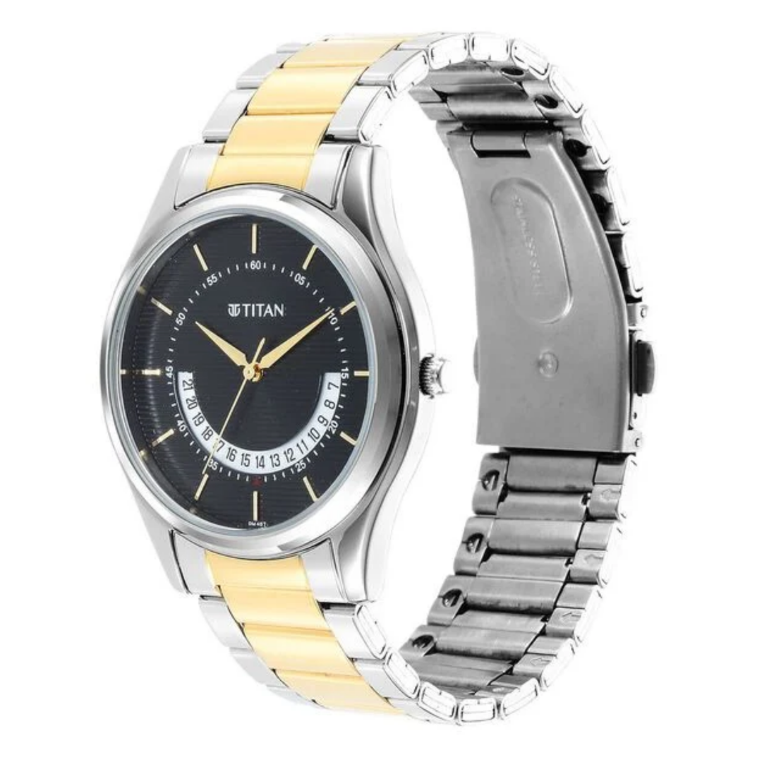 Titan Karishma Men’s Multifunction Watch with Two-Tone Stainless Steel Strap