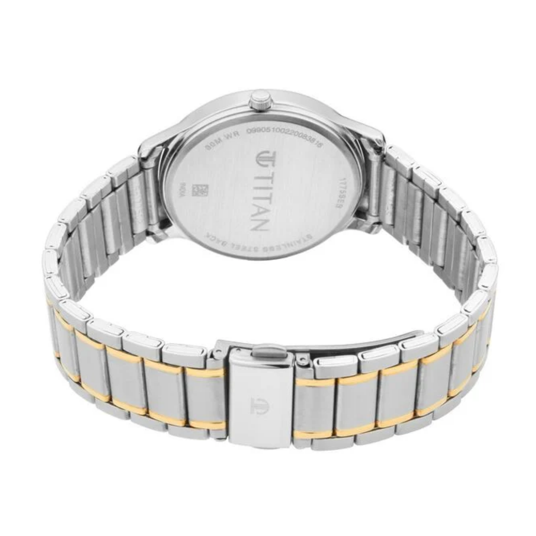 Titan Lagan: The Sovereign Edition | Men’s White Sunray Watch with Gold