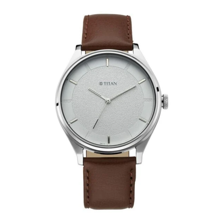 Titan Workwear: The Midnight Edition Men’s Slim Leather Timepiece