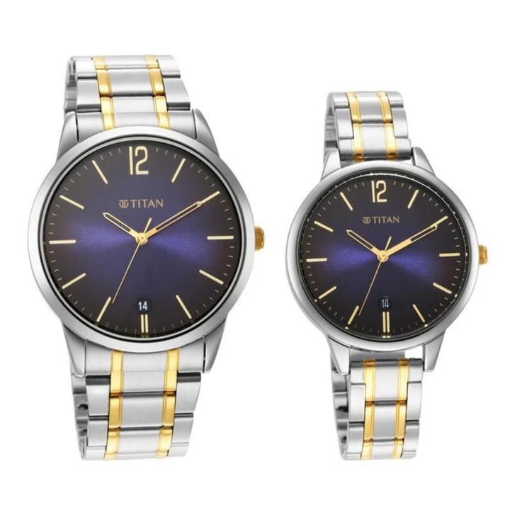 Titan Blue &amp; Silver Heritage: The Metropolitan Couple’s Date Watch Pair