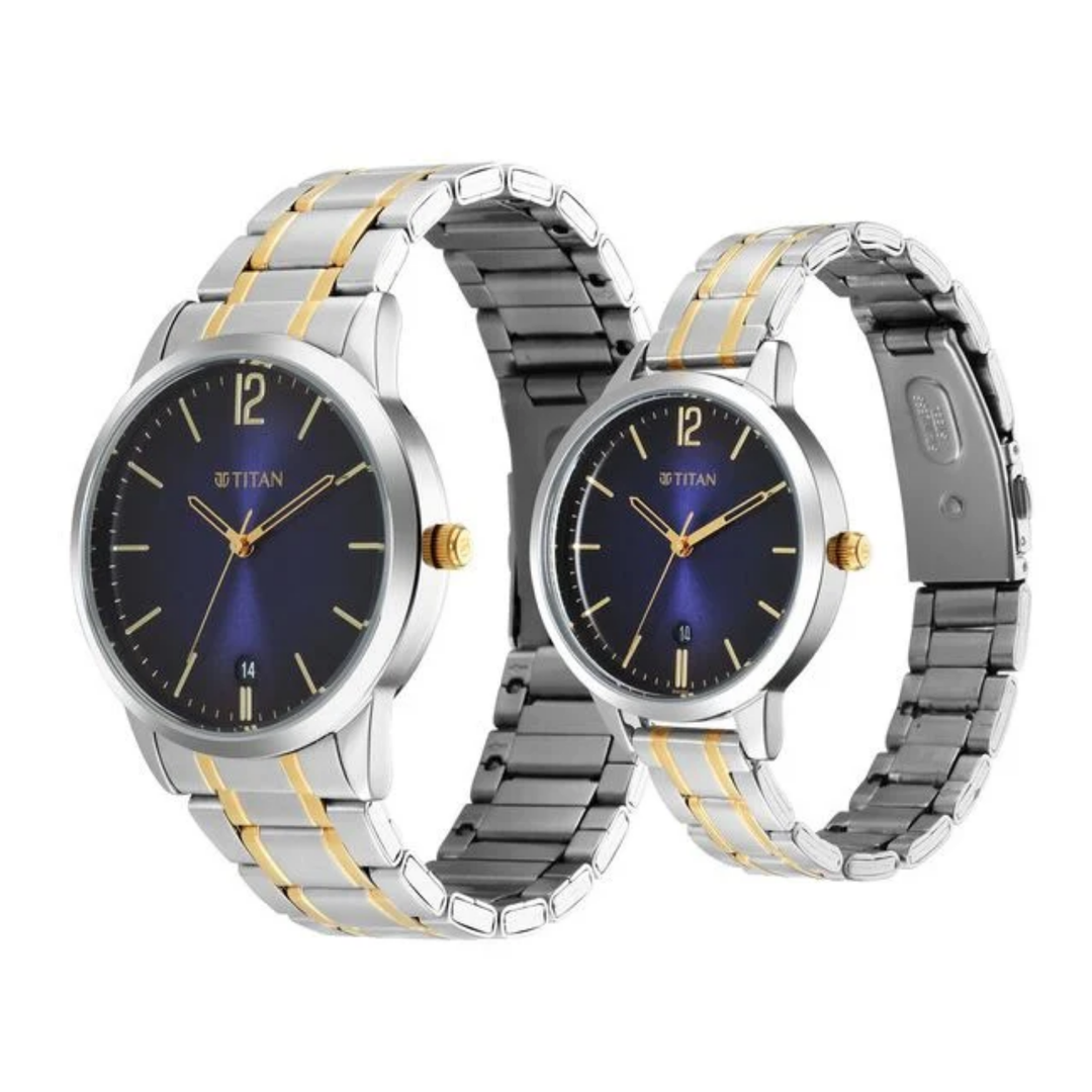Titan Blue &amp; Silver Heritage: The Metropolitan Couple’s Date Watch Pair