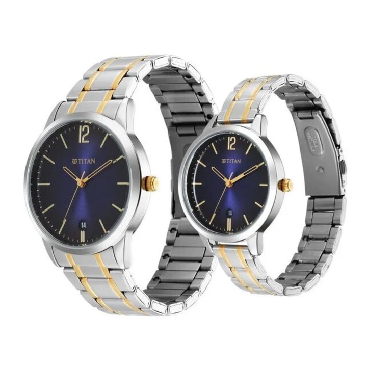 Titan Blue &amp; Silver Heritage: The Metropolitan Couple’s Date Watch Pair