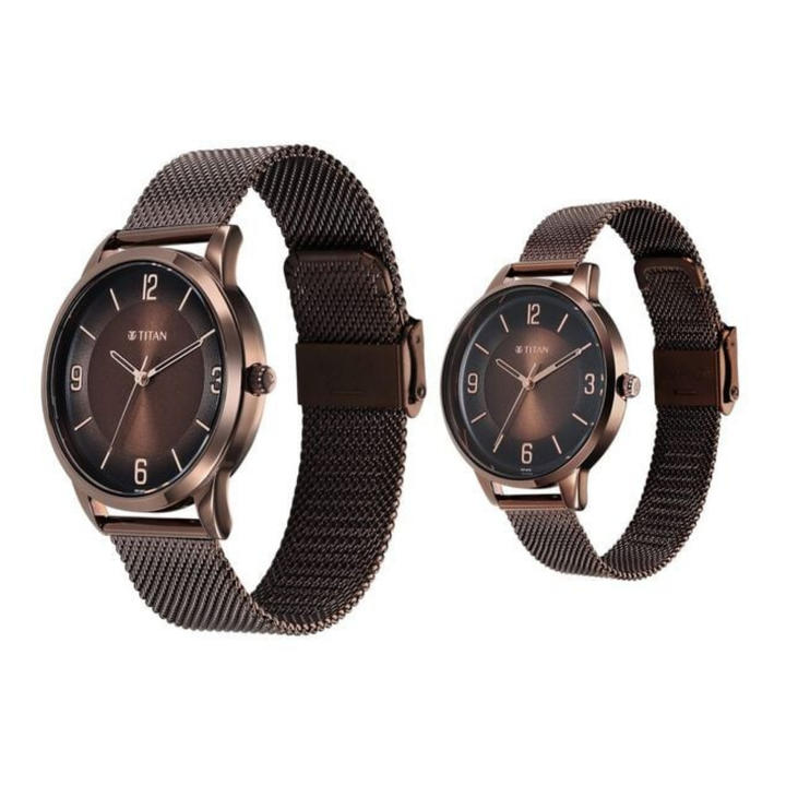 Titan Bandhan: The Chocolate &amp; Gold Collection | Premium Date Watch Set