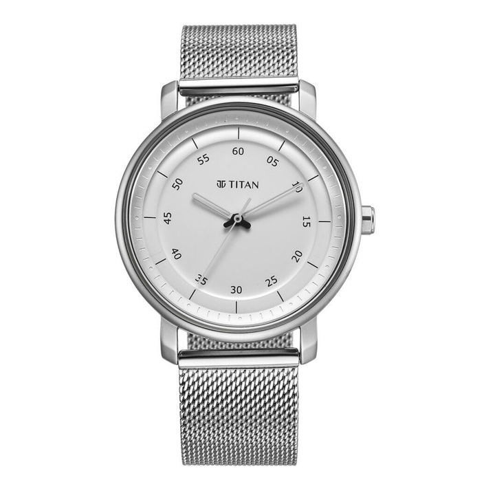 Titan Silver Workwear Edition: All-Steel Quartz Analog