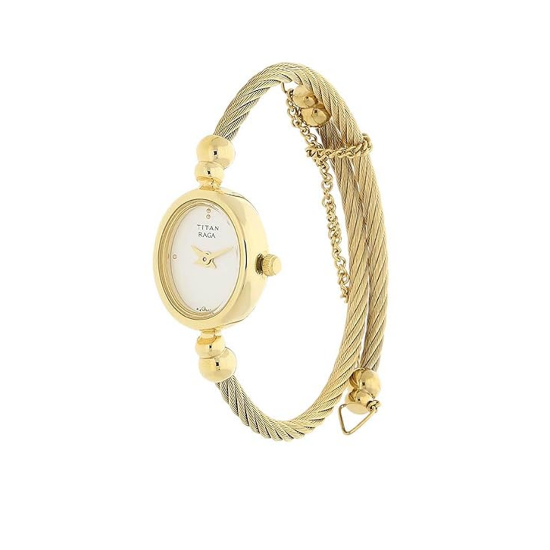 Titan Raga: A Timeless Silver &amp; White Essential for Women