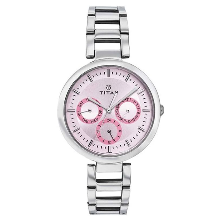 Titan Executive: Rose Quartz Multifunction Analog Watch for the Modern Woman