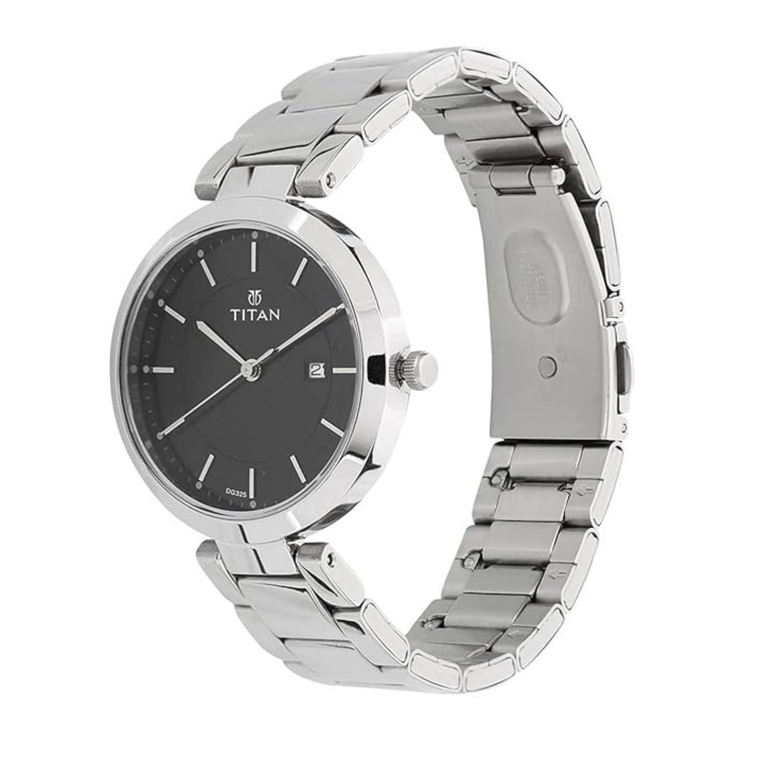 Titan Workwear | Sleek Black Multi-Feature Analog Watch for Executive Elegance