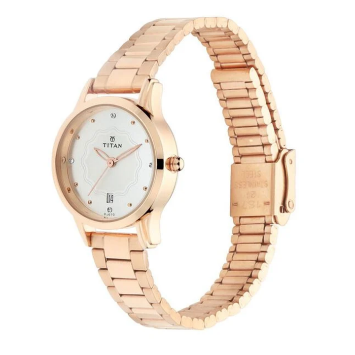 Titan Raga Viva Trendsetter | All-Silver Tonal Analog Watch with Stainless Steel Strap