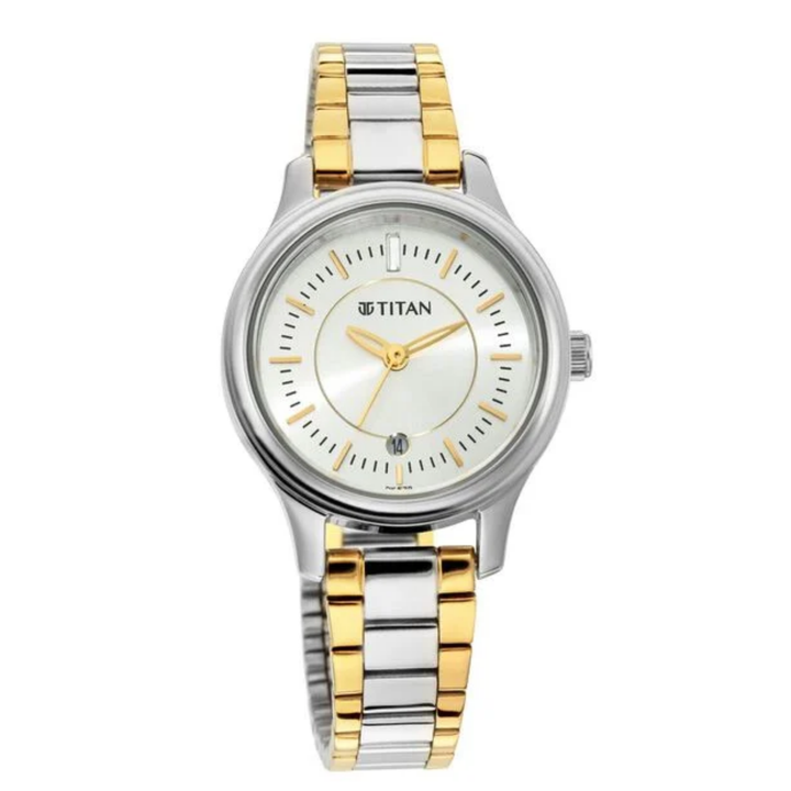 Titan Raga Viva Trendsetter | All-Silver Tonal Analog Watch with Stainless Steel Strap