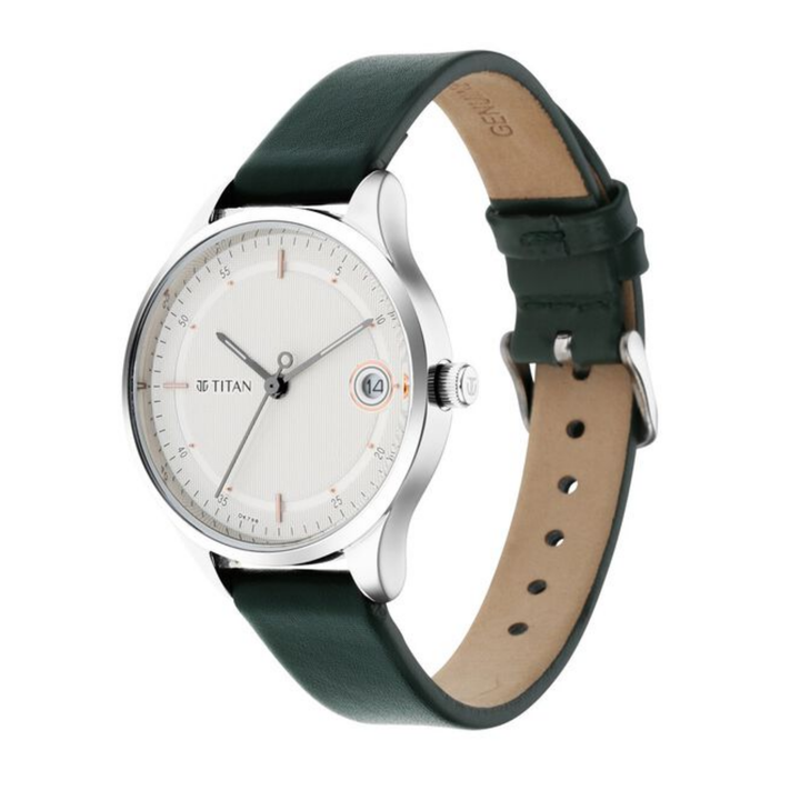 Women’s Titan Workwear Analog: A Timeless Office Essential in White & Tan